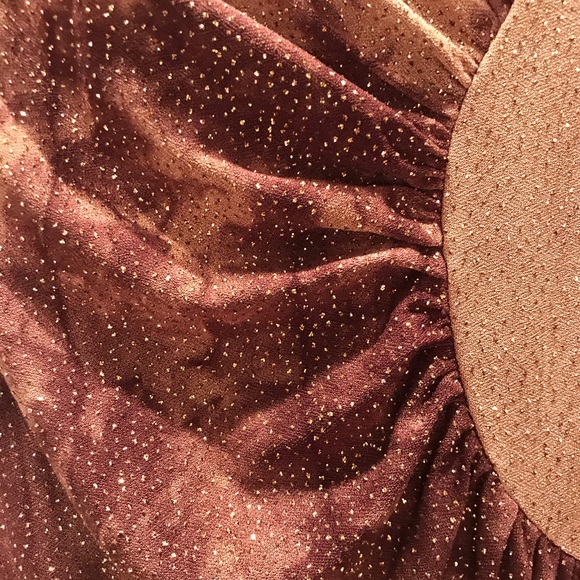 Brown sparkly Le Chateau fitted dress - Picture 4 of 6